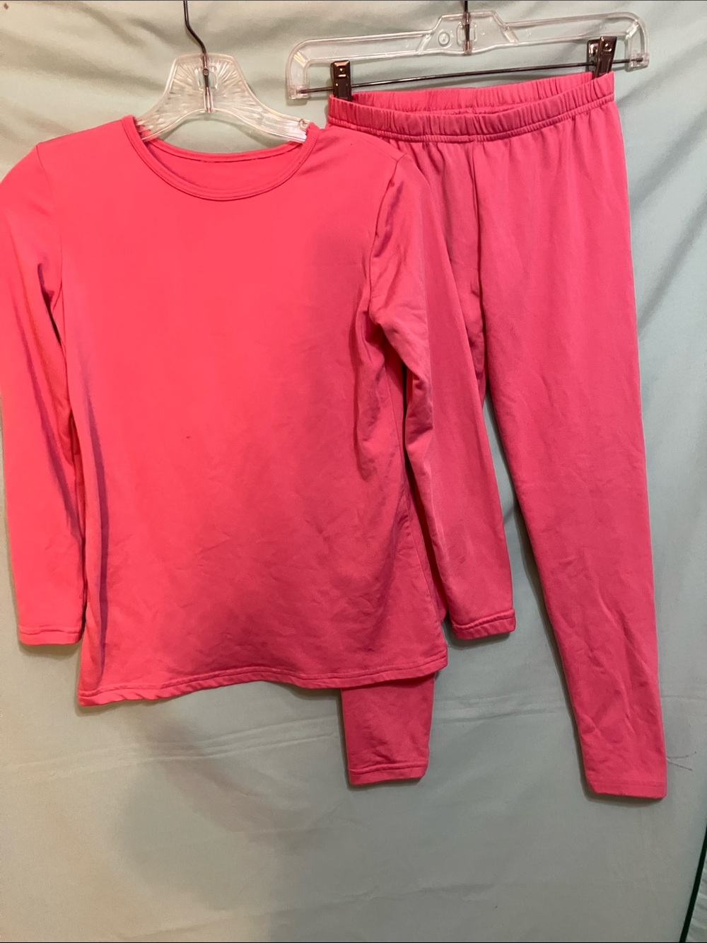 Girls' Cozy Long-Sleeve Pink Pajama Set